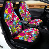 Girly Unicorn Cartoon Pattern Print Universal Fit Car Seat Covers 102422