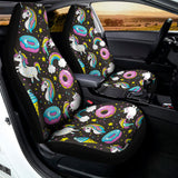 Girly Unicorn Donut Pattern Print Universal Fit Car Seat Covers 102422