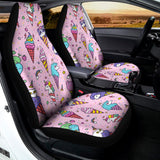 Girly Unicorn Ice Cream Pattern Print Universal Fit Car Seat Covers 102422