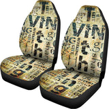 Giving And Tithing Religious Words Print Universal Fit Car Seat Covers 102422