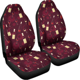 Glasses And Bottles Of Wine Print Universal Fit Car Seat Covers 102422