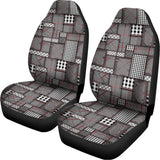 Glen Plaid Patchwork Pattern Print Universal Fit Car Seat Covers 102422