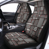 Glen Plaid Patchwork Pattern Print Universal Fit Car Seat Covers 102422