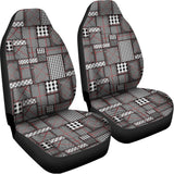 Glen Plaid Patchwork Pattern Print Universal Fit Car Seat Covers 102422