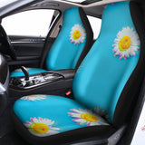 Glitch Daisy Flower Print Universal Fit Car Seat Covers 102422