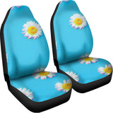 Glitch Daisy Flower Print Universal Fit Car Seat Covers 102422