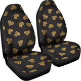 Gold Heart (NOT Real) Glitter Print Universal Fit Car Seat Covers 102422