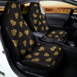 Gold Heart (NOT Real) Glitter Print Universal Fit Car Seat Covers 102422