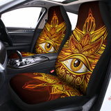 Gold All Seeing Eye Print Universal Fit Car Seat Covers 102422