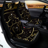 Gold And Black Cancer Sign Print Universal Fit Car Seat Covers 102422