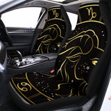 Gold And Black Capricorn Sign Print Universal Fit Car Seat Covers 102422
