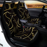 Gold And Black Gemini Sign Print Universal Fit Car Seat Covers 102422