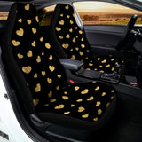 Gold And Black Heart Pattern Print Universal Fit Car Seat Covers 102422