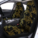 Gold And Black Japanese Bamboo Print Universal Fit Car Seat Covers 102422