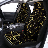 Gold And Black Leo Sign Print Universal Fit Car Seat Covers 102422