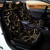 Gold And Black Leo Sign Print Universal Fit Car Seat Covers 102422