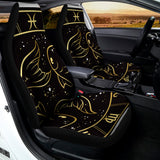 Gold And Black Pisces Sign Print Universal Fit Car Seat Covers 102422