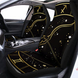 Gold And Black Sagittarius Sign Print Universal Fit Car Seat Covers 102422