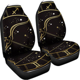 Gold And Black Sagittarius Sign Print Universal Fit Car Seat Covers 102422