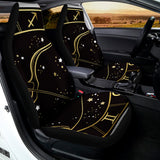 Gold And Black Sagittarius Sign Print Universal Fit Car Seat Covers 102422