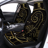 Gold And Black Scorpio Sign Print Universal Fit Car Seat Covers 102422