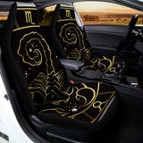 Gold And Black Scorpio Sign Print Universal Fit Car Seat Covers 102422