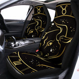 Gold And Black Taurus Sign Print Universal Fit Car Seat Covers 102422