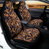 Gold And Blue Paisley Pattern Print Universal Fit Car Seat Covers 102422