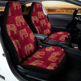 Gold And Red Boho Elephant Print Universal Fit Car Seat Covers 102422