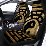 Gold Bagua Yin Yang Print Universal Fit Car Seat Covers 102422