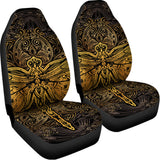 Gold Boho Dragonfly Print Universal Fit Car Seat Covers 102422
