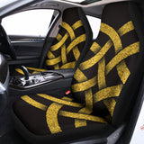 Gold Celtic Knot Symbol Print Universal Fit Car Seat Covers 102422