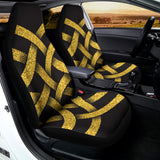 Gold Celtic Knot Symbol Print Universal Fit Car Seat Covers 102422