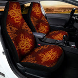 Gold Chinese Dragon Pattern Print Universal Fit Car Seat Covers 102422