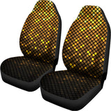 Gold Disco Lights Pattern Print Universal Fit Car Seat Covers 102422
