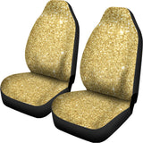 Gold (NOT Real) Glitter Print Universal Fit Car Seat Covers 102422