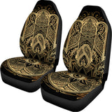 Gold Hamsa Hand Print Universal Fit Car Seat Covers 102422