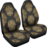 Gold Hamsa Pattern Print Universal Fit Car Seat Covers 102422