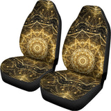Gold Kaleidoscope Print Universal Fit Car Seat Covers 102422