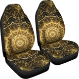 Gold Kaleidoscope Print Universal Fit Car Seat Covers 102422