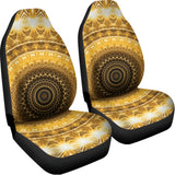 Gold Lights Kaleidoscope Print Universal Fit Car Seat Covers 102422