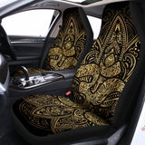 Gold Om Lotus Print Universal Fit Car Seat Covers 102422