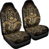 Gold Om Lotus Print Universal Fit Car Seat Covers 102422