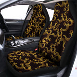 Gold Om Symbol Pattern Print Universal Fit Car Seat Covers 102422