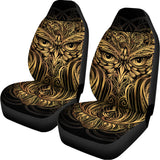 Gold Owl Spirit Print Universal Fit Car Seat Covers 102422