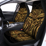 Gold Owl Spirit Print Universal Fit Car Seat Covers 102422