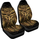 Gold Owl Spirit Print Universal Fit Car Seat Covers 102422