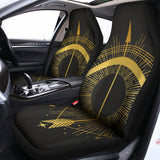 Gold Sagittarius Sign Print Universal Fit Car Seat Covers 102422