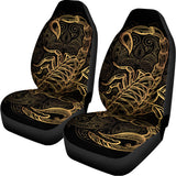 Gold Scorpio Print Universal Fit Car Seat Covers 102422