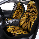 Gold Viking Norse God Odin Print Universal Fit Car Seat Covers 102422